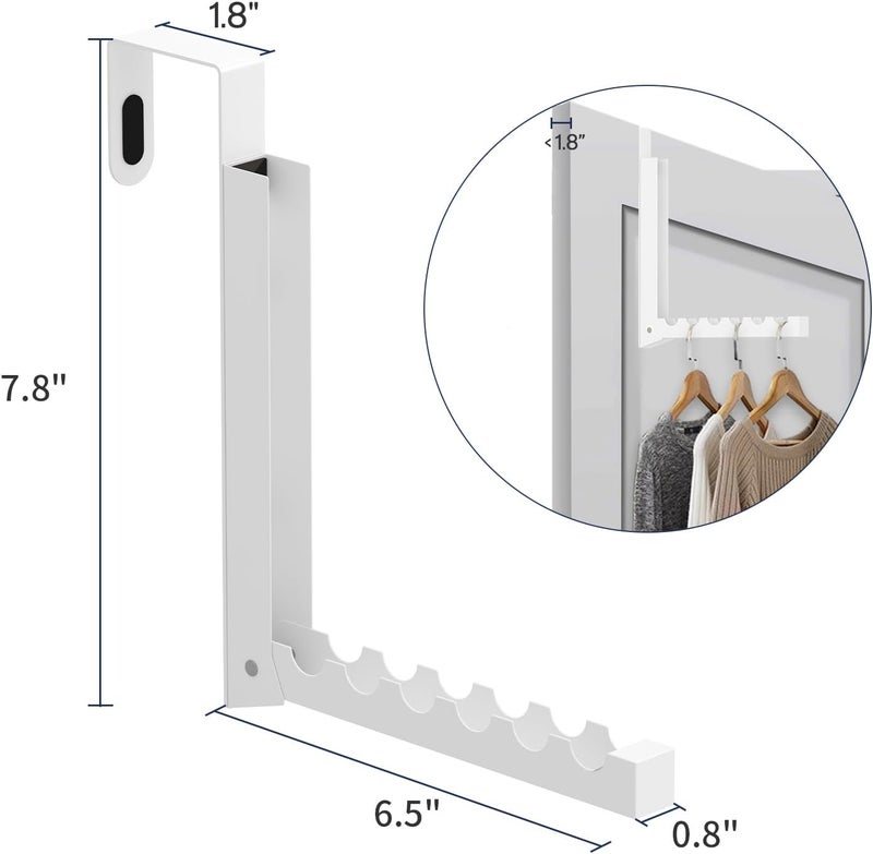 Inntop Over The Door Hanger Hooks for Clothes, Over The Door Clothes Drying Rack for Laundry, Heavy Duty Metal Foldable Portable Clothing Hanging Rack (2 Pack) - Image 4
